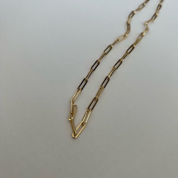 14k gold filled paperclip necklace - Picture 5 of 5